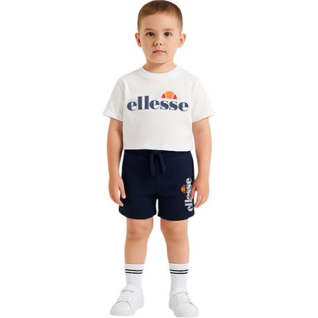 Garçon-Ensemble-Ensemble 3 pièces t-shirt manches courtes short et sac à imprimé