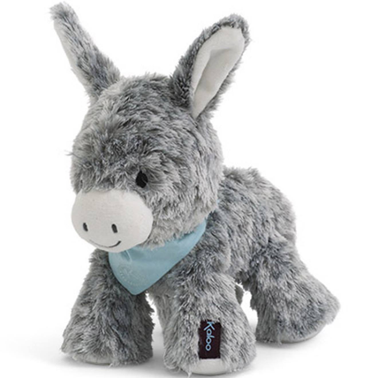 Peluche Régliss Assise Avec Foulard Brodé – Dès La Naissance Gris, Blanc, Bleu (Kaloo) - Image 1