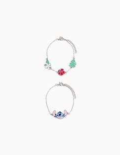 Lot de 2 bracelets avec pendentifs stitch  - vertbaudet enfant