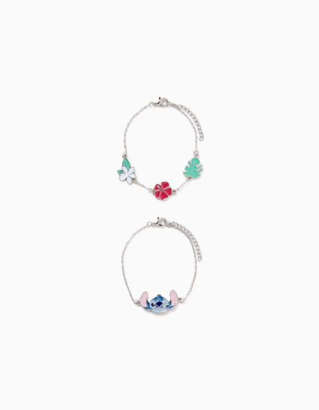 Fille-Lot de 2 bracelets avec pendentifs stitch