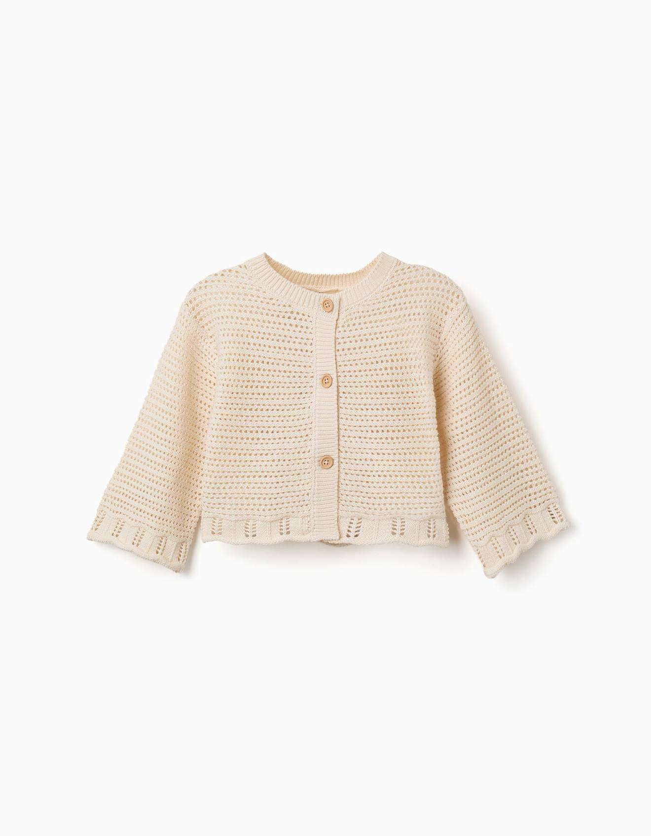 Gilet En Maille Avec Dtails Ajours Beige Clair 33 €