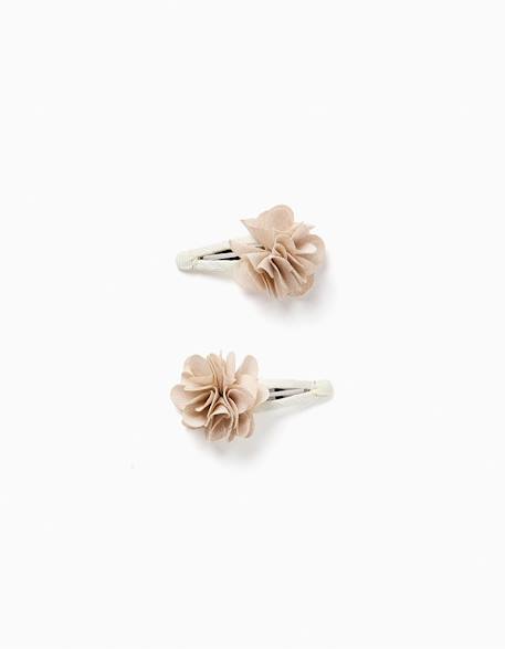 Lot de 2 pinces à cheveux avec fleurs 3d  - vertbaudet enfant