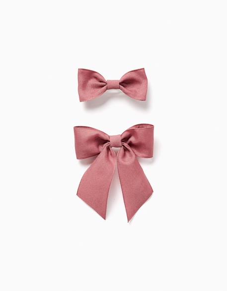 Fille-Accessoires-Lot de 2 pinces avec nœuds en coton