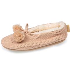 -Chaussettes d'intérieur ultra confortables, semelle en suédine avec picots antidérapants