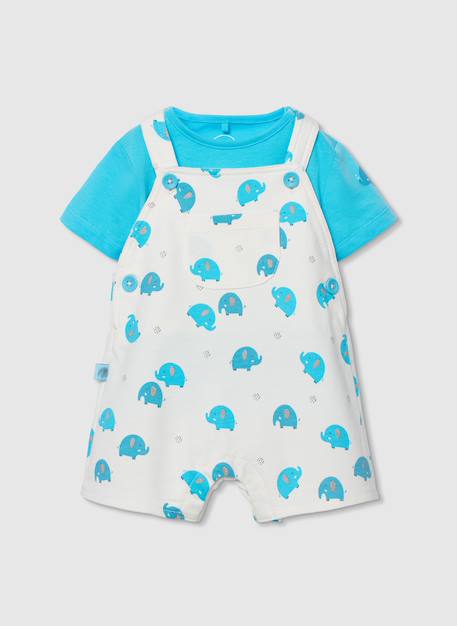 Bébé-Ensemble bébé salopette imprimé coton