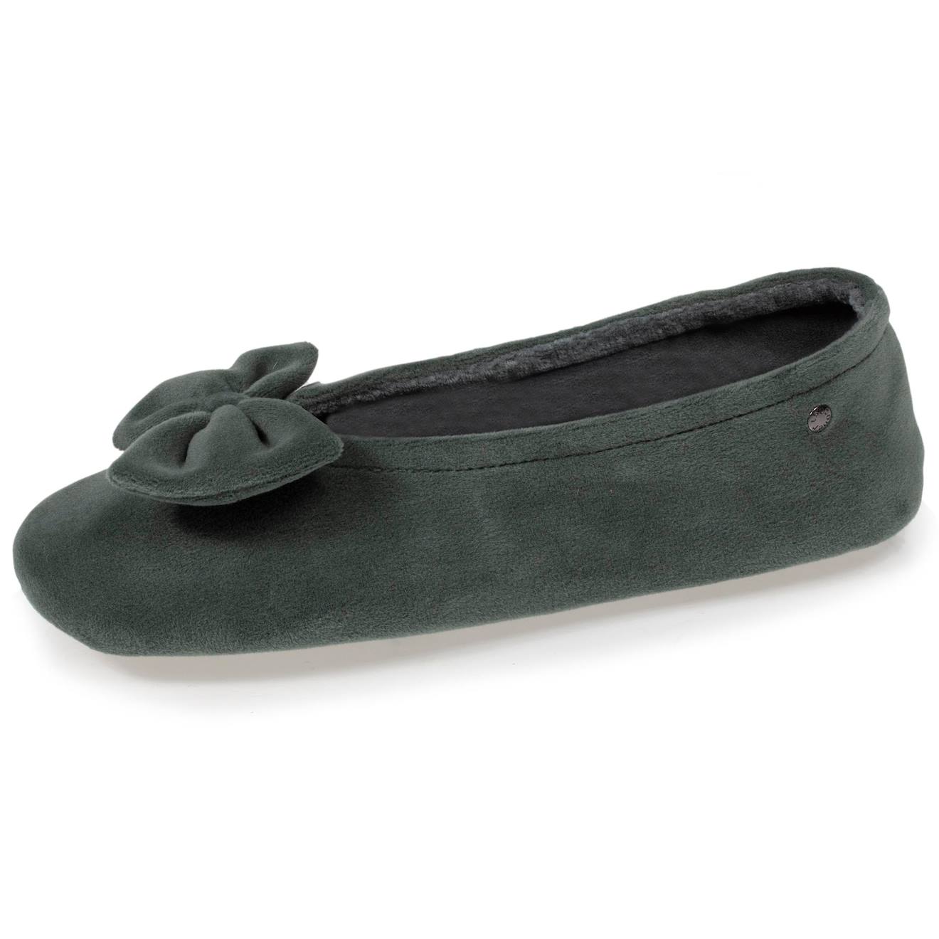 Chaussons Ballerines Ultra Confortables Semelle En Cuir Dtail Grand Nud Sauge 34 €