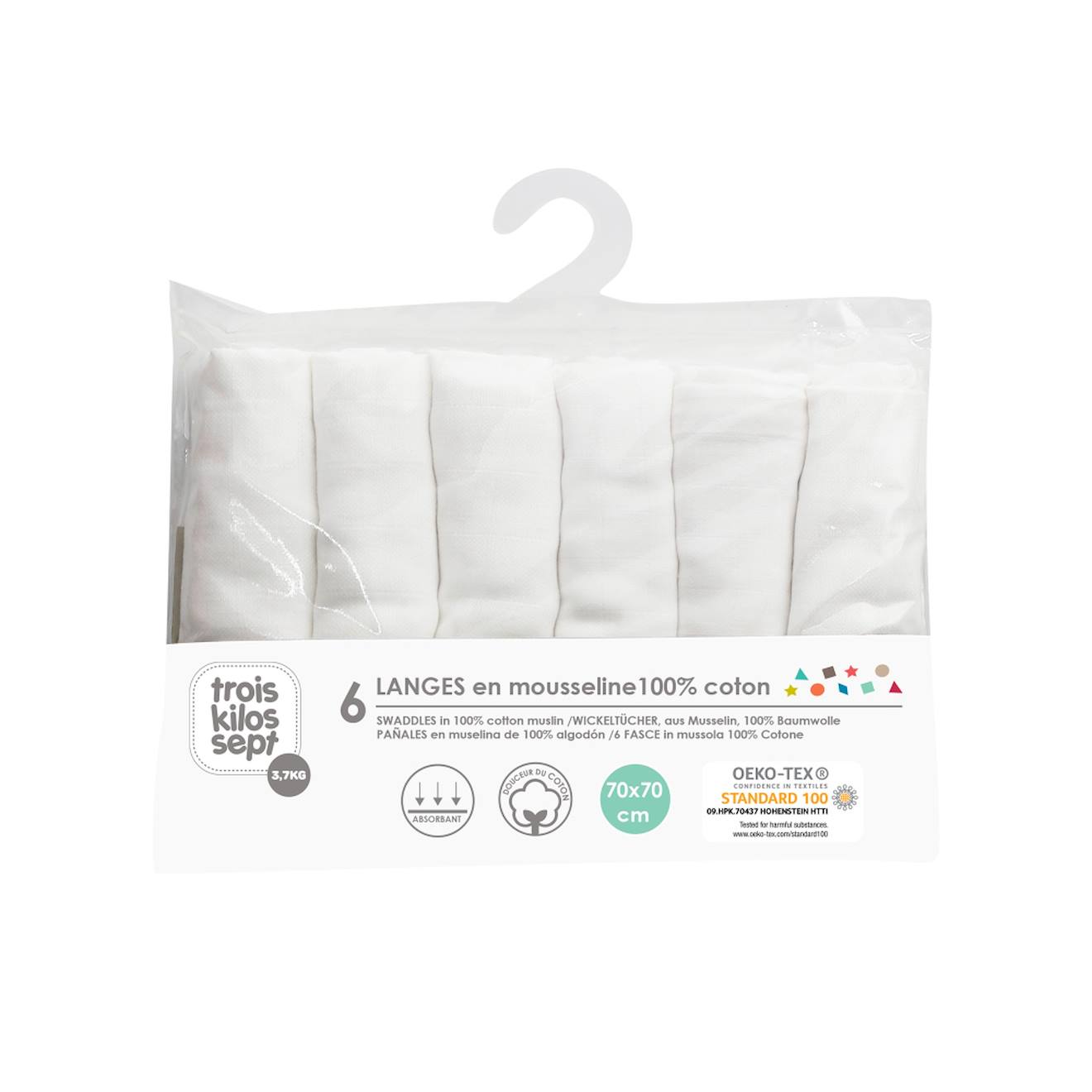 Lot De 6 Langes Blanc (Trois Kilos Sept) - Image 2