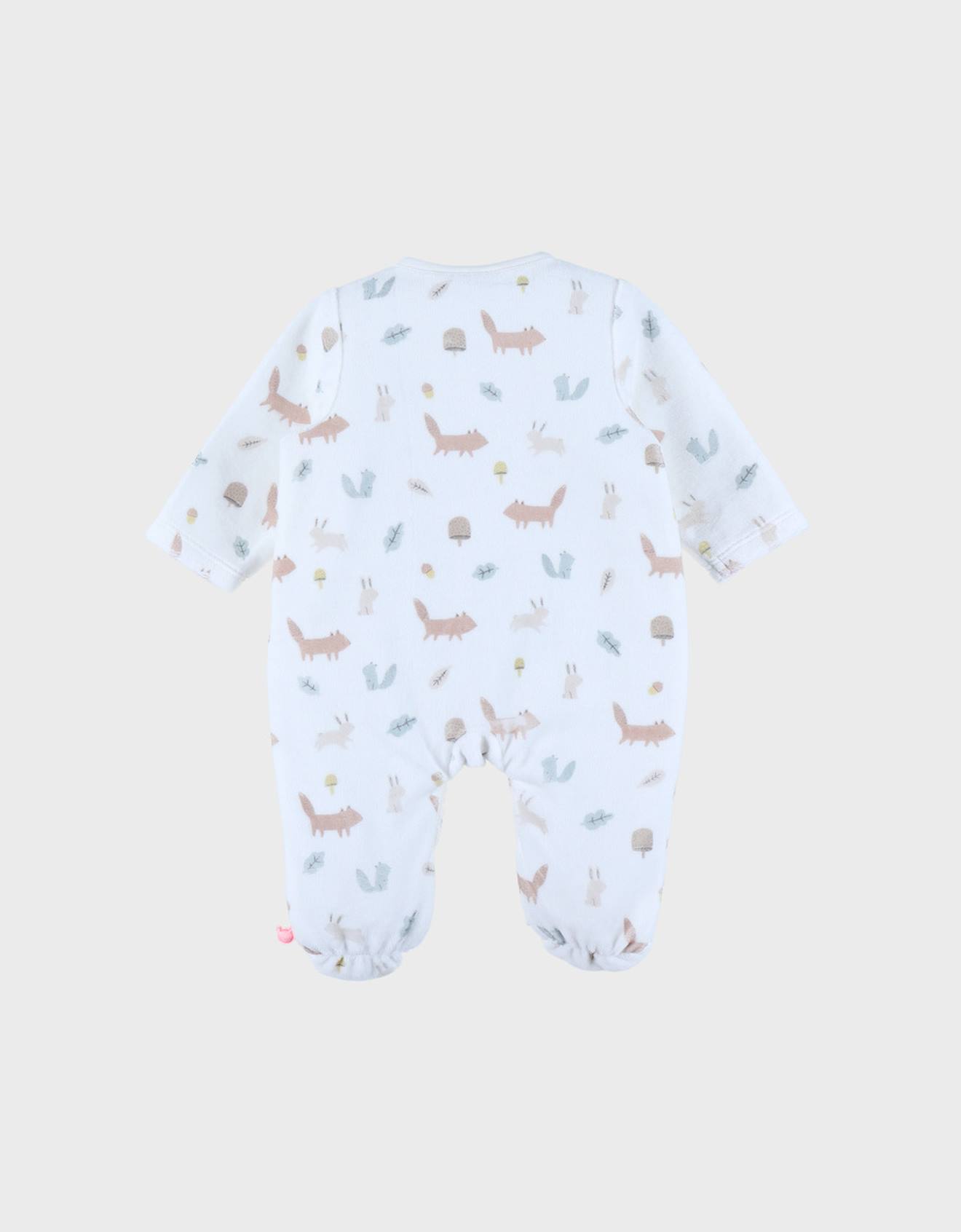 Pyjama Bébé En Velours À Motifs Blanc (Noukie's) - Image 2