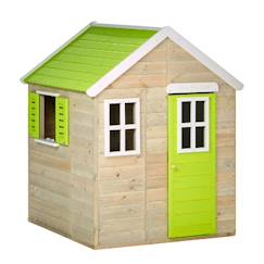 Maison de jardin enfant extérieur - cabane en bois avec plancher - toit étanche  - vertbaudet enfant