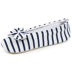 Chaussons ballerines ultra confortables, semelle en cuir, détail grand nœud  - vertbaudet enfant