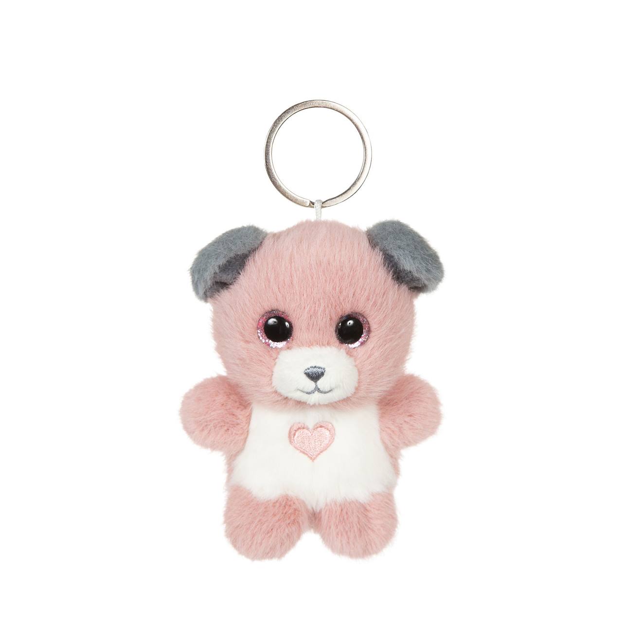 Porte-clés Peluche Chien Doux Pour Enfant Gris