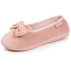 Chaussons ballerines microvelours semelle ergonomique mousse à mémoire forme  - vertbaudet enfant