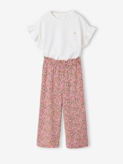 Ensemble T-shirt pantalon large fille  - vertbaudet enfant