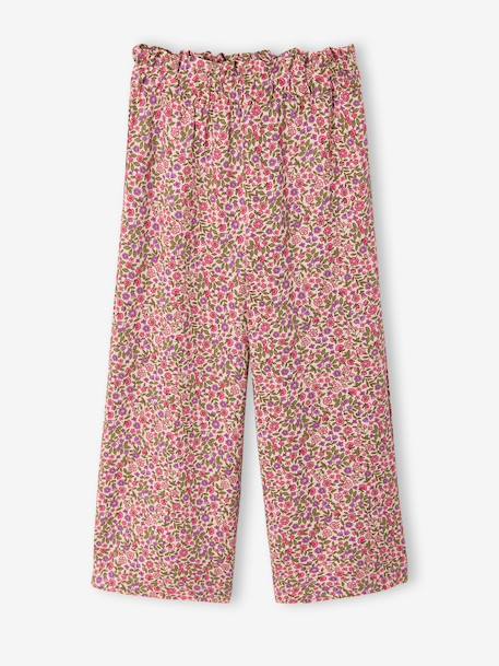 Ensemble T-shirt pantalon large fille blush+écru 10 - vertbaudet enfant 