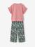 Ensemble T-shirt pantalon large fille blush+écru 4 - vertbaudet enfant 