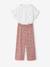 Ensemble T-shirt pantalon large fille blush+écru 13 - vertbaudet enfant 