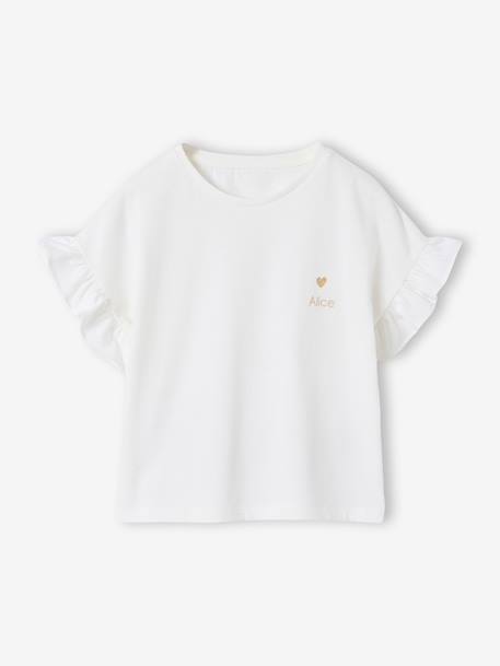 Ensemble T-shirt pantalon large fille blush+écru 9 - vertbaudet enfant 