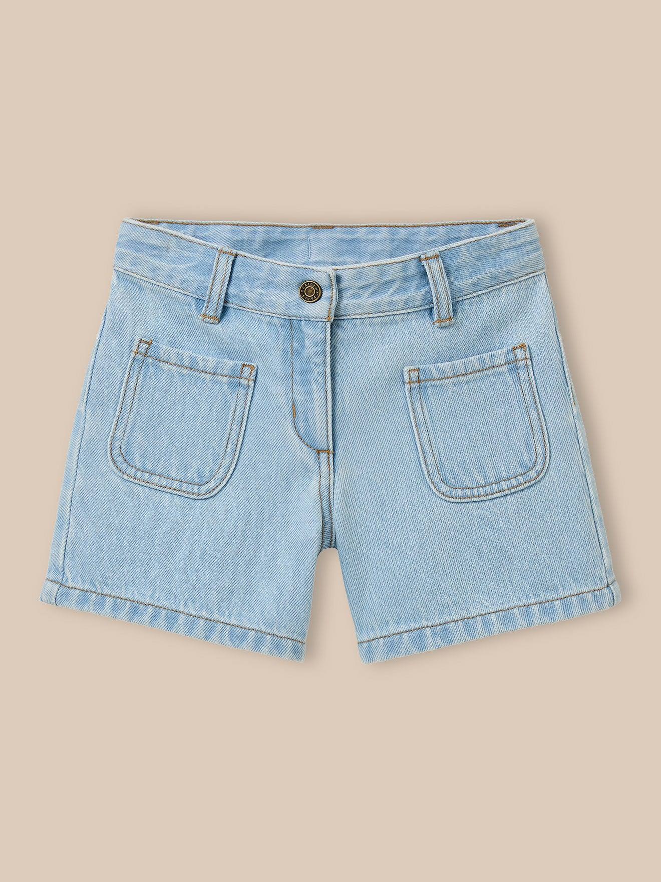 Short en denim denim bleach