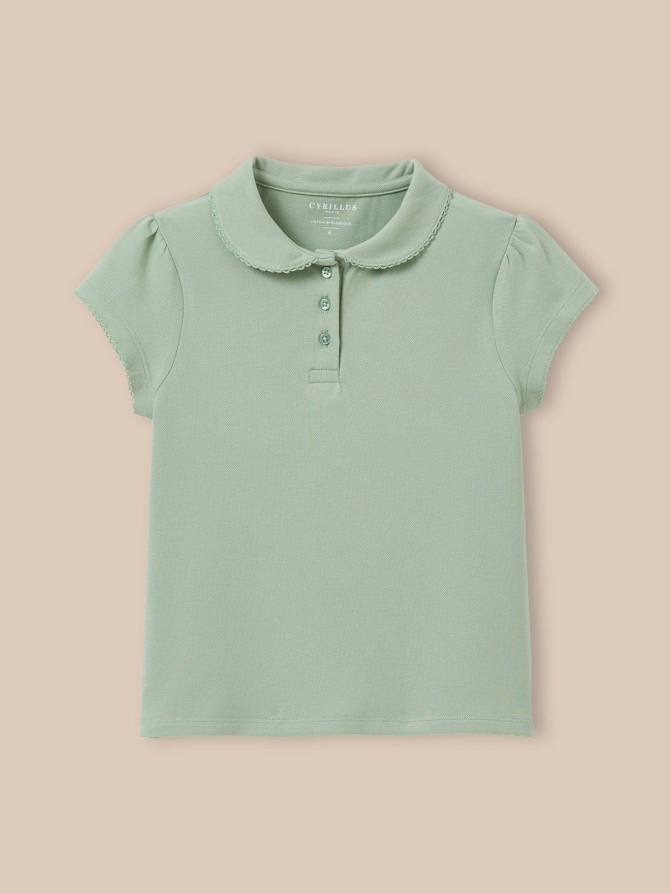 Polo Fille En Maille Pique - Coton Biologique Amande 12 €