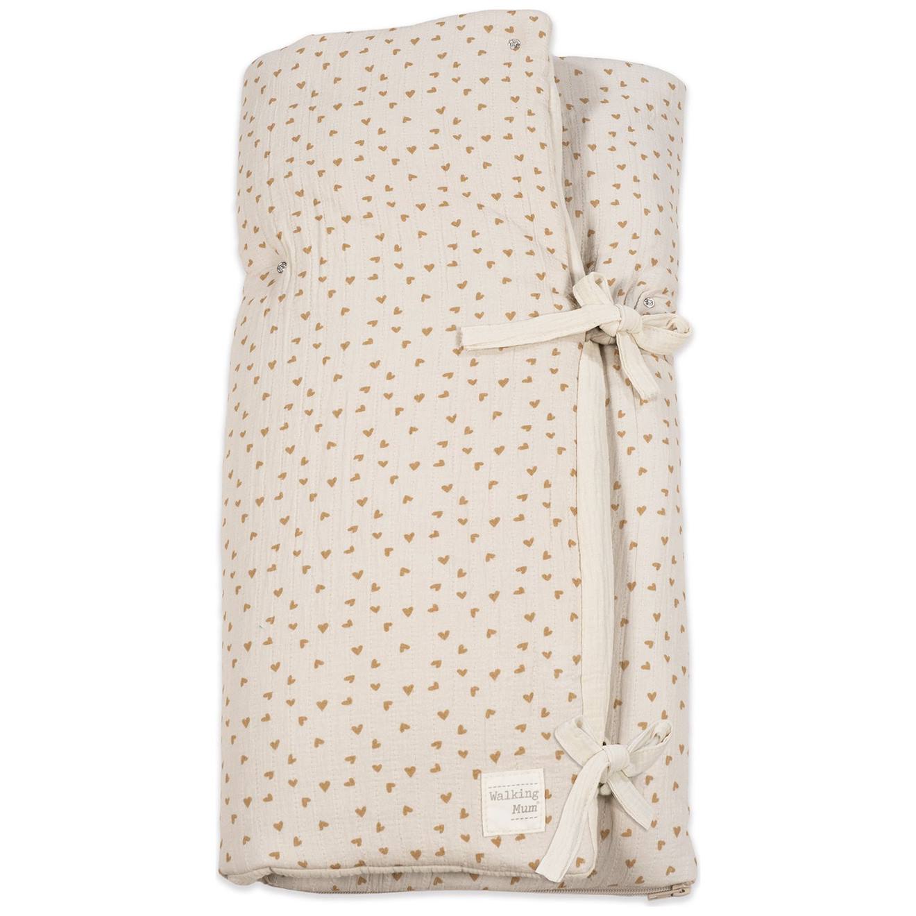 Nid D'ange Et Couverture Coeurs Poppy Cannelle Beige, Vert (Walking Mum) - Image 1