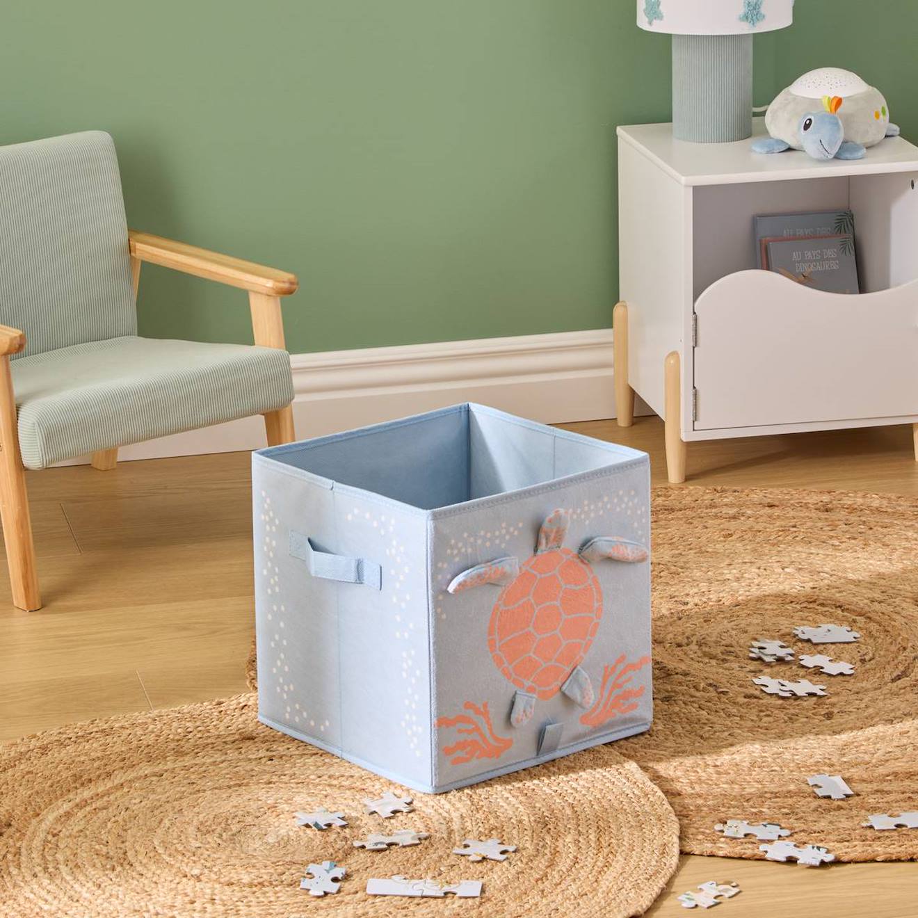 Panier De Rangement Pliable Lion - Joey Bleu