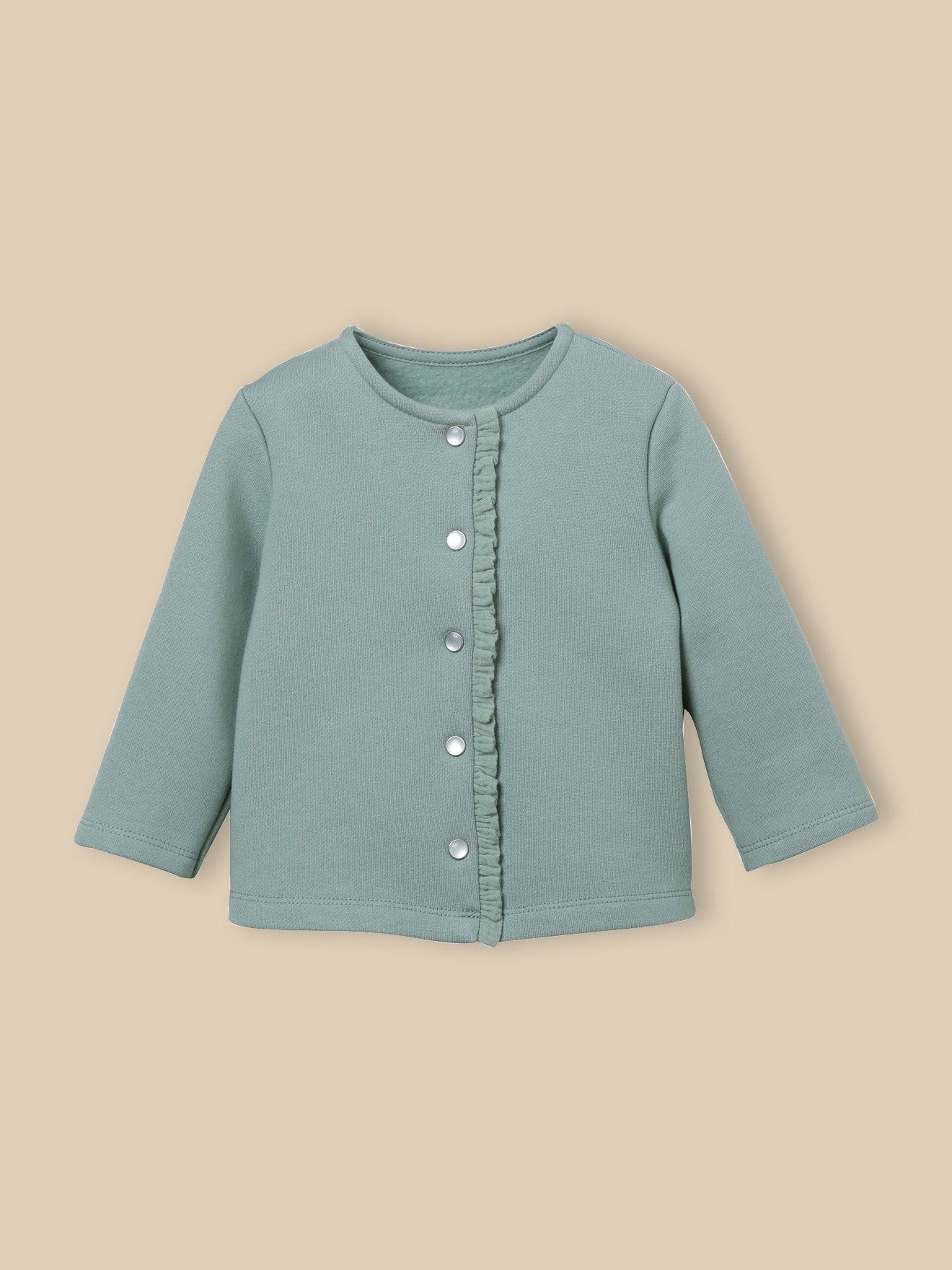 Cardigan En Molleton Bébé - Coton Biologique Celadon