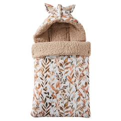 Nid d'ange passe sangle en fourrure caramel forest (0-6 mois)  - vertbaudet enfant