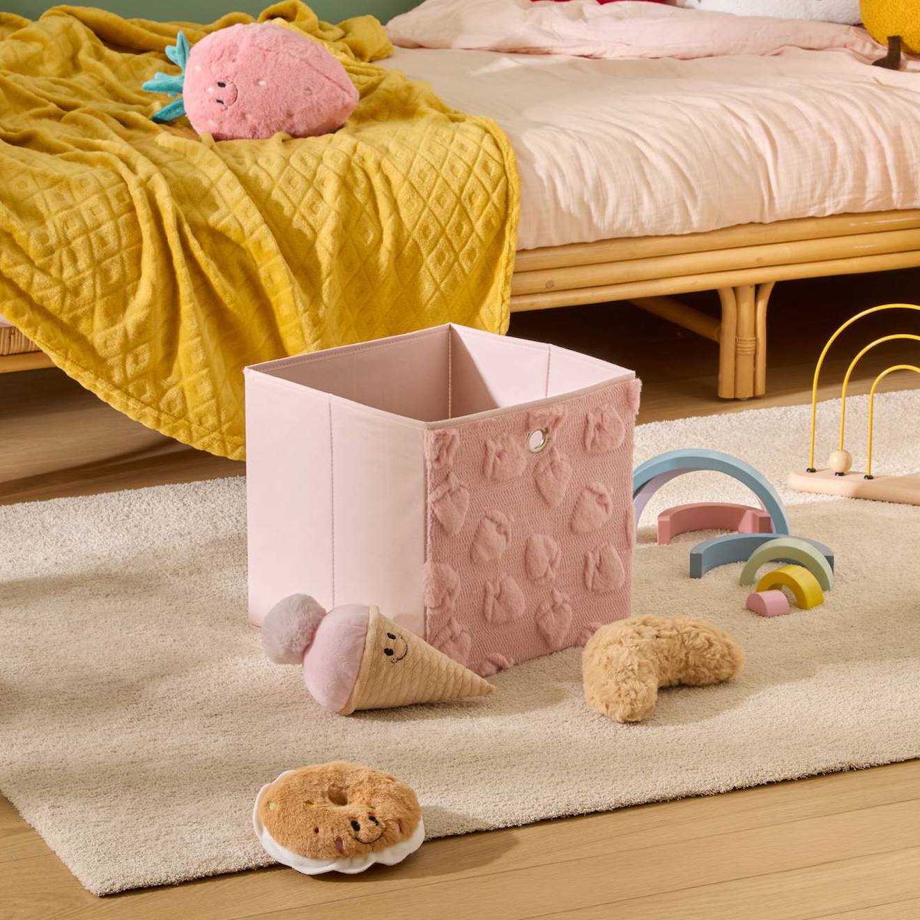Panier De Rangement Enfant - Fraci Rose