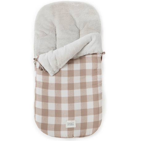 Babyshower - Nid D'ange Passe Sangle Comfort Vichy Caramel Ecru, Marron