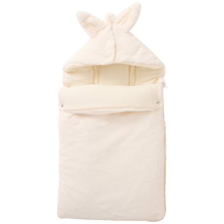 Bb&Co - Nid D’ange Fausse Fourrure Doublé Gaze De Coton Écru (0-6 Mois) Ivoire