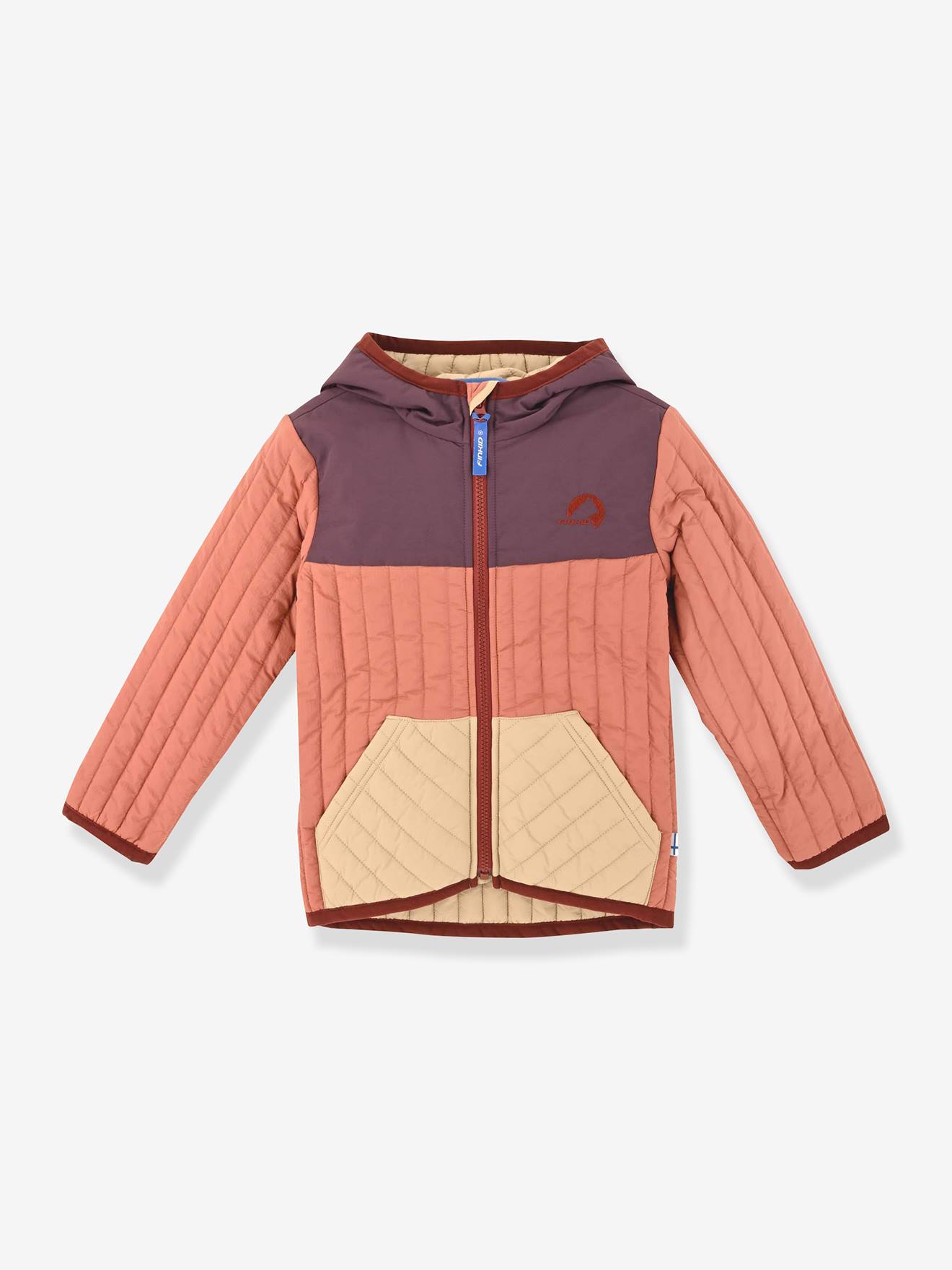 Veste matelassée légère avec veste intérieure zippée enfant finkid prune