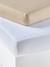 Lot de 2 draps-housses bébé en jersey extensible beige+blanc+bleu vert + blanc+gris + blanc+jaune curry+moutarde+rose pâle + blanc+vert sauge 1 - vertbaudet enfant 
