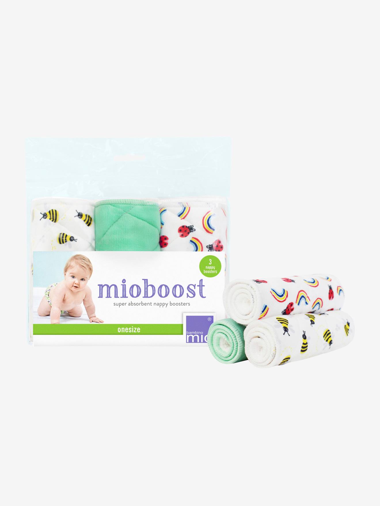 Bambino Mio Mioboost Boosters pour Couches Lavables Lot de 3 Taches du Safari 1 Unit/é