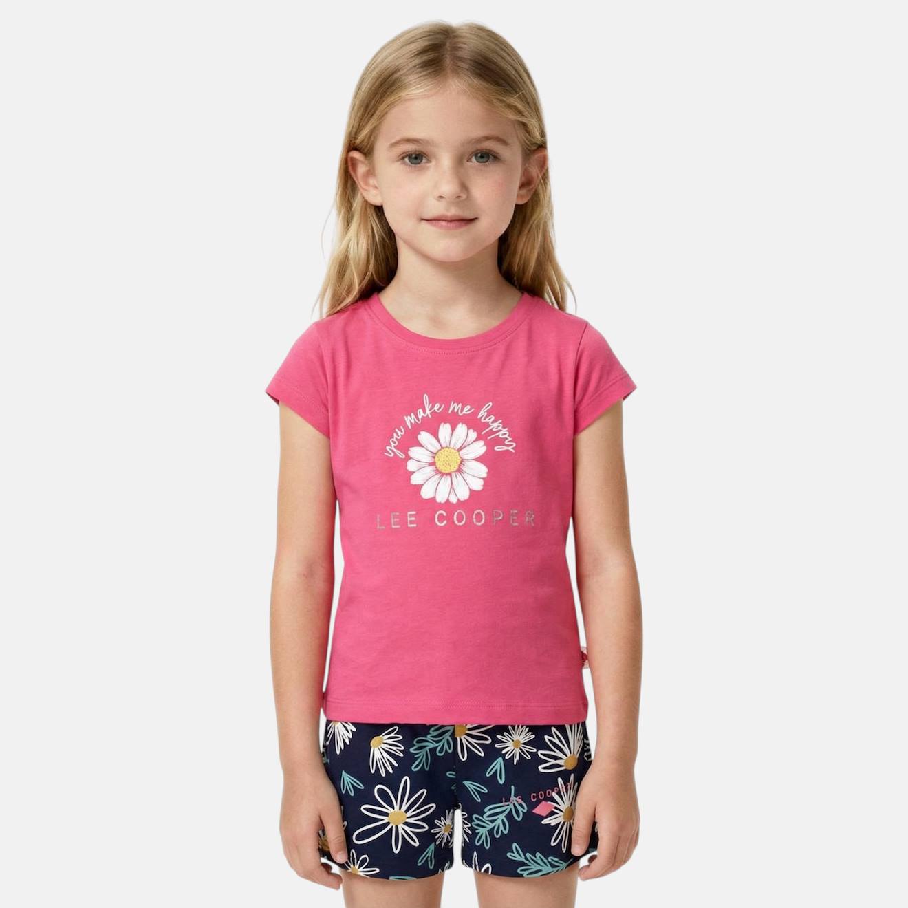 Ensemble Fille T-shirt Manches Courtes Et Short Fushia 14 €