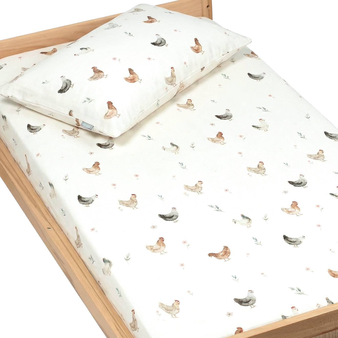 Drap Housse En Satin De Coton Gallina Écru
