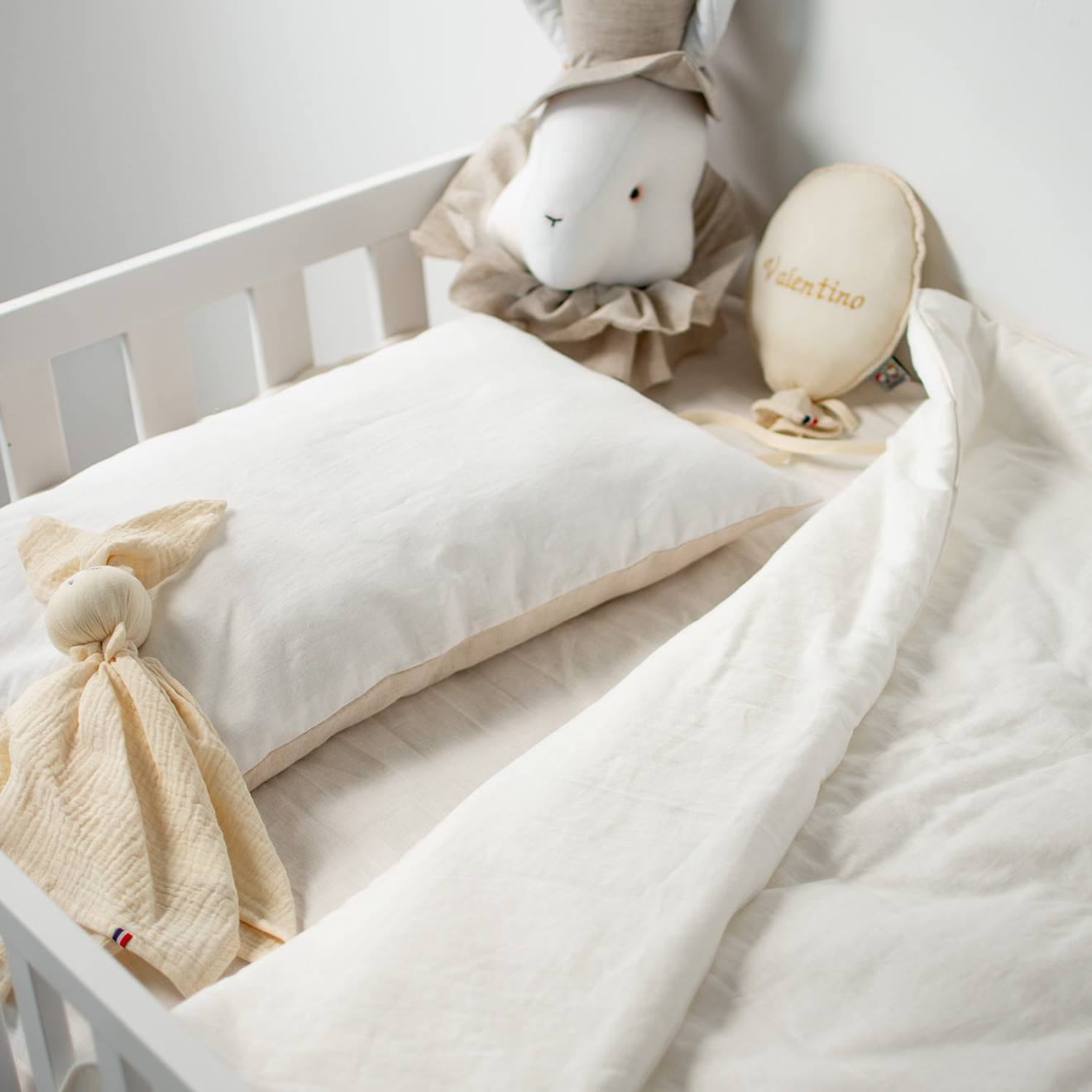 Couette Et Oreiller - Prêt À Dormir En Lin Vert De Gris