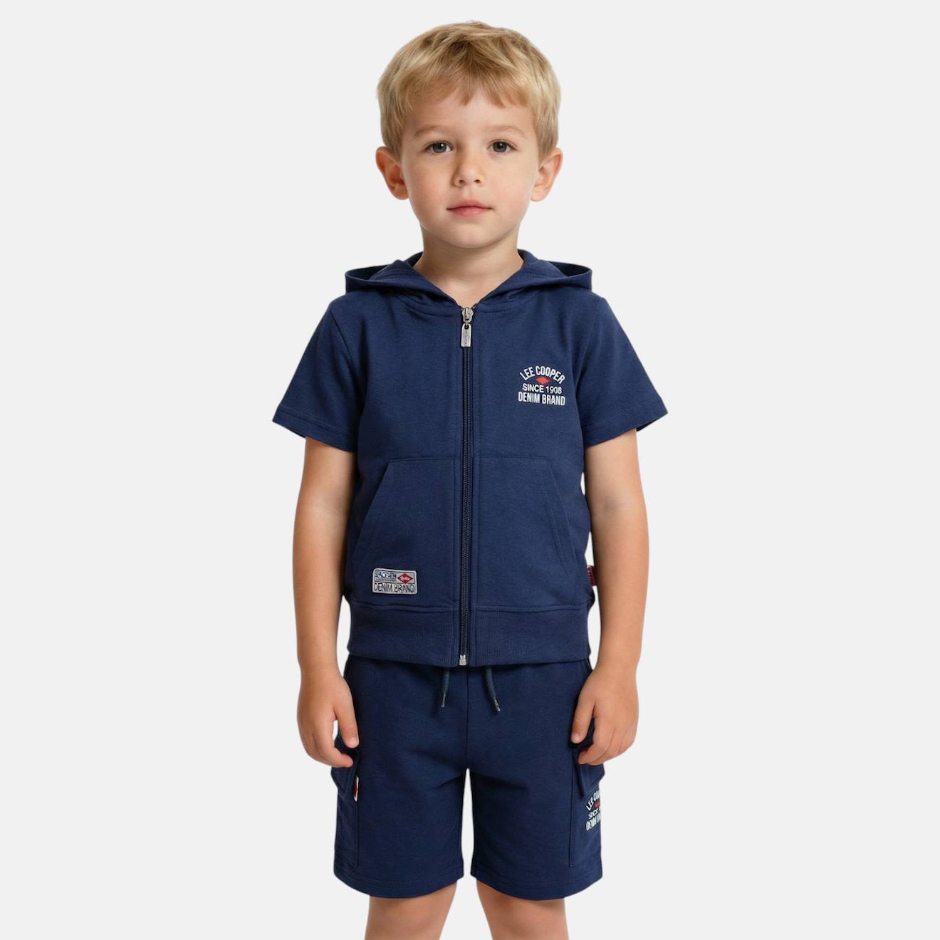 Ensemble Garon T-shirt Manches Courtes Zipp Et Short Marine 20 €