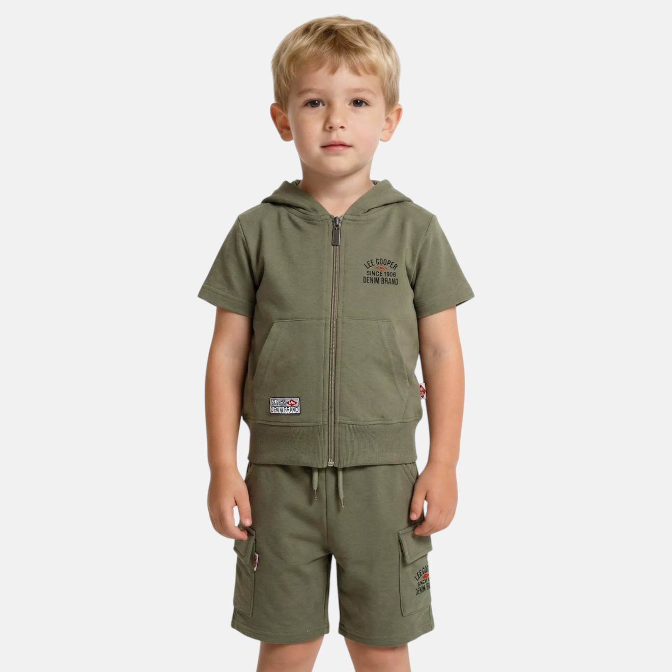 Ensemble Garon T-shirt Manches Courtes Zipp Et Short Kaki 20 €