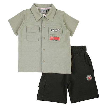 Bébé-Ensemble-Ensemble polo et short bébé garçon imprimé