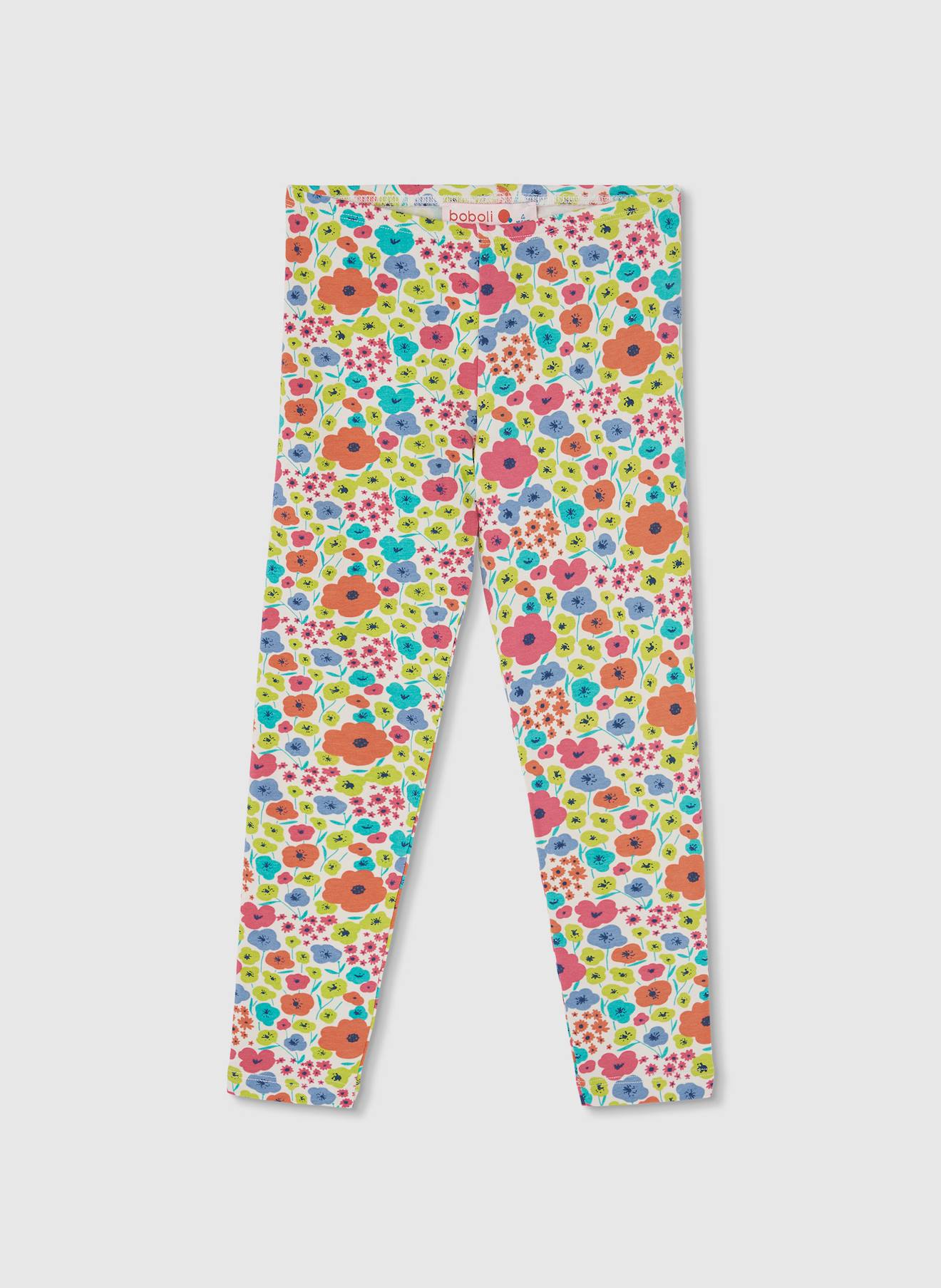 Leggings En Maille Élastique Imprimé Multicolore