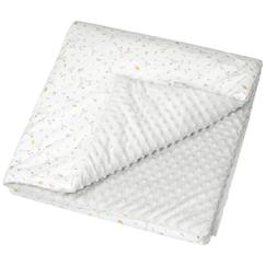 Linge de maison et décoration-Linge de lit enfant-Plaid réversible en minky sidonia