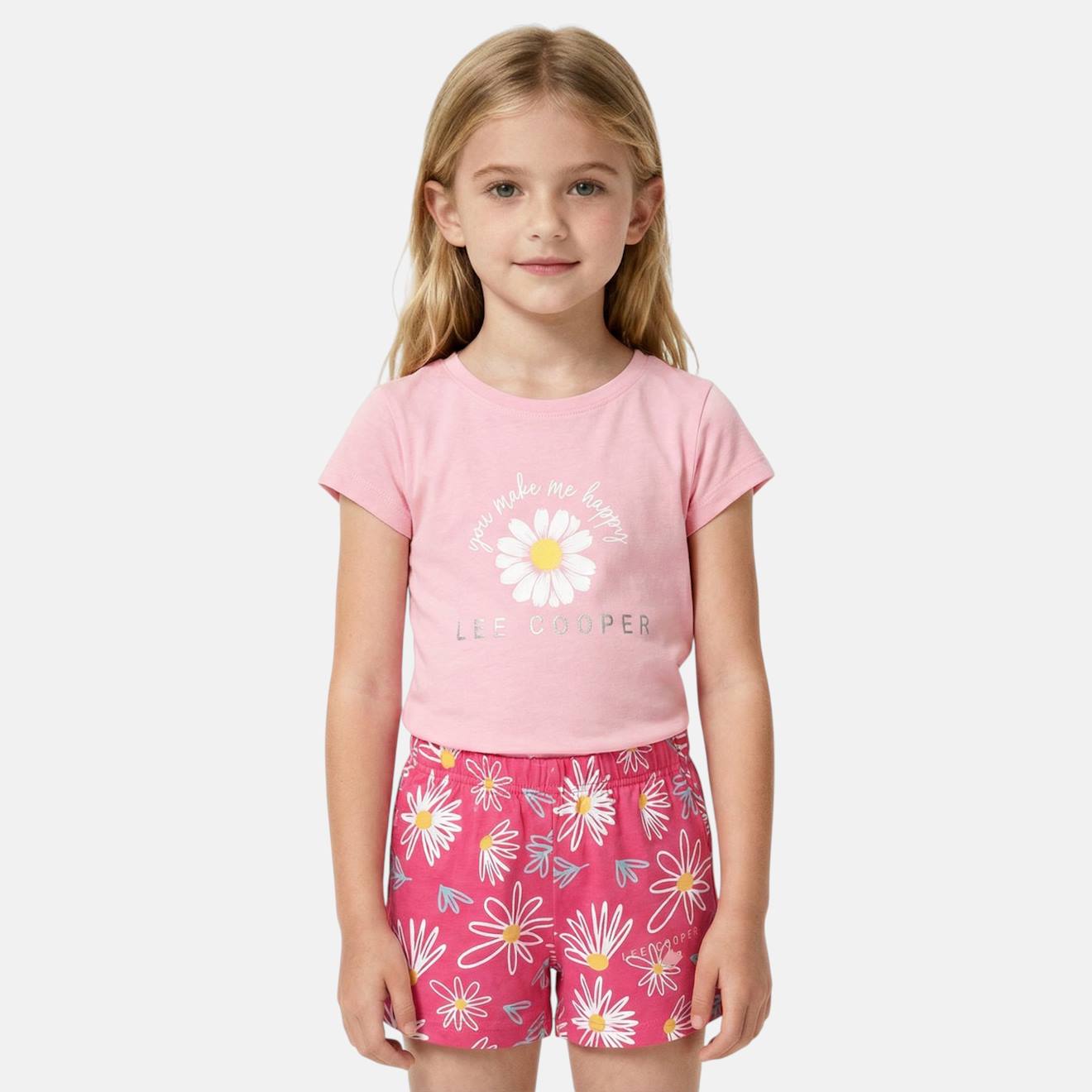 Ensemble Fille T-shirt Manches Courtes Et Short Rose 14 €