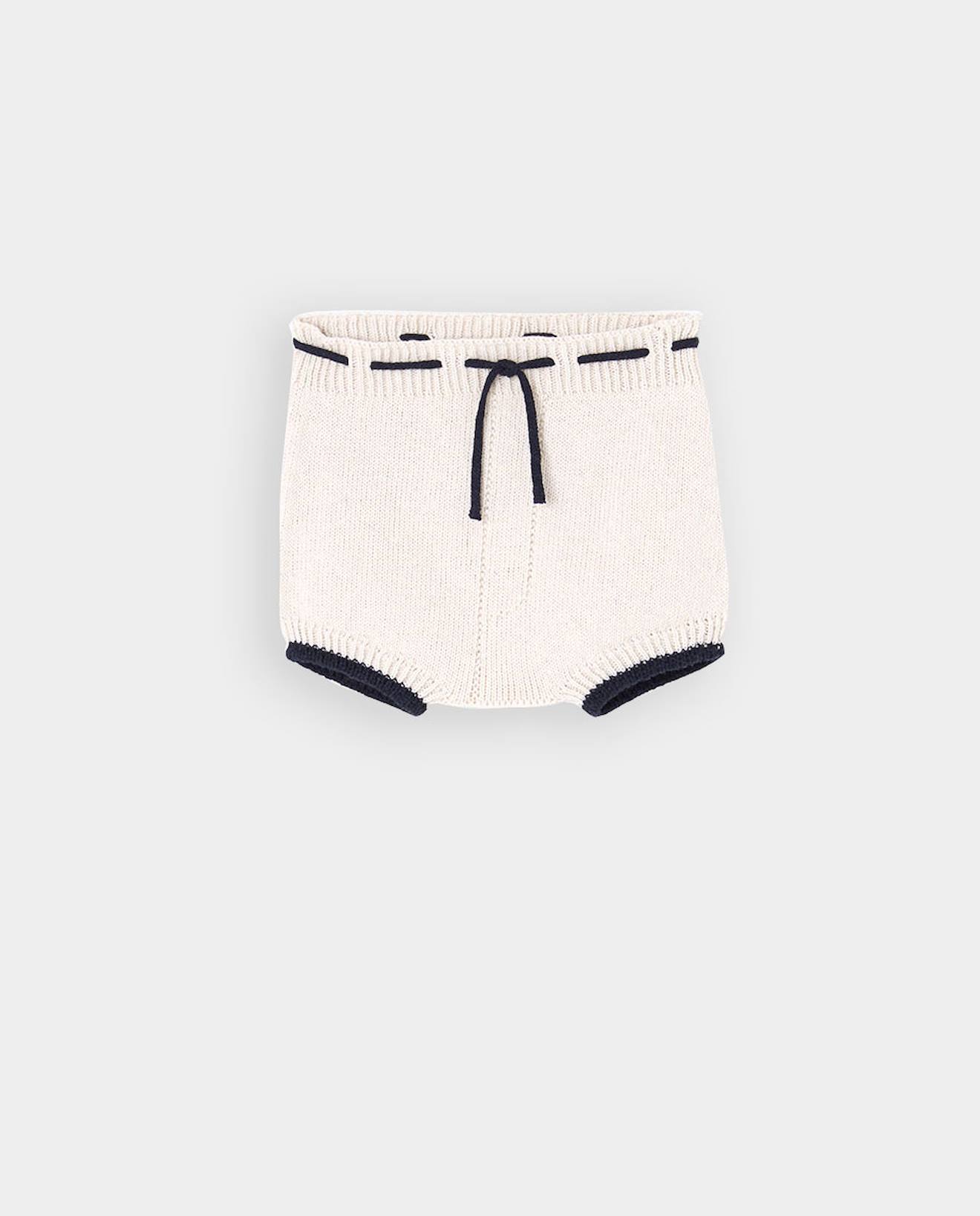Short à lacets blanc