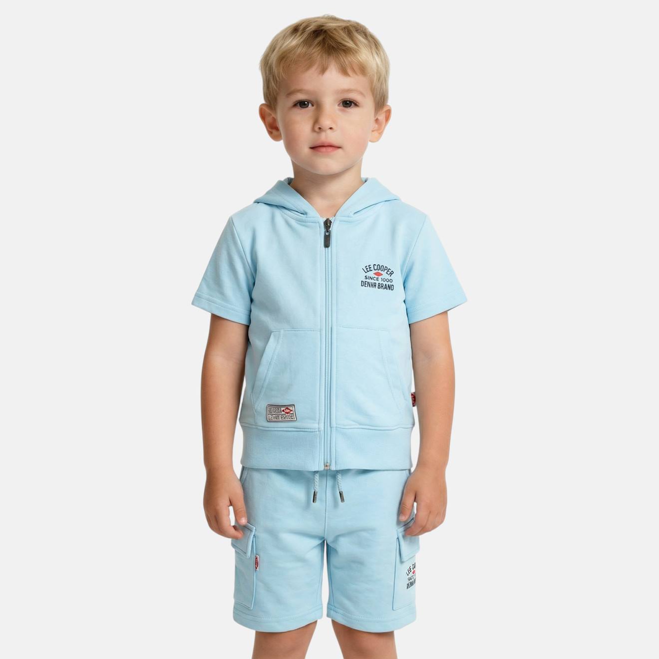 Ensemble Garon T-shirt Manches Courtes Zipp Et Short Bleu 20 €