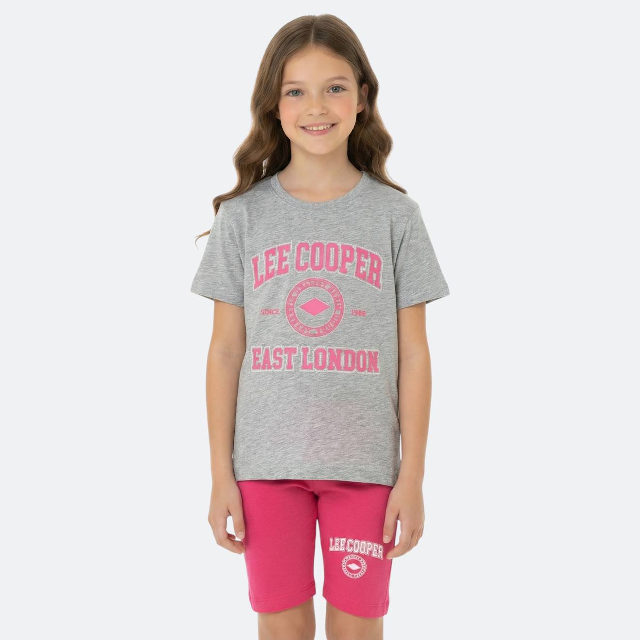 Ensemble Fille T-shirt Manches Courtes Et Bermuda Gris 14 €
