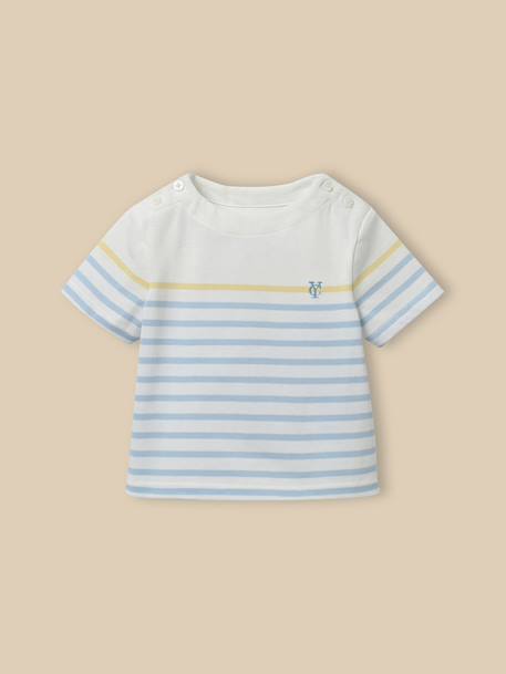 Bébé-T-shirt, sous-pull-Marinière bébé - coton biologique