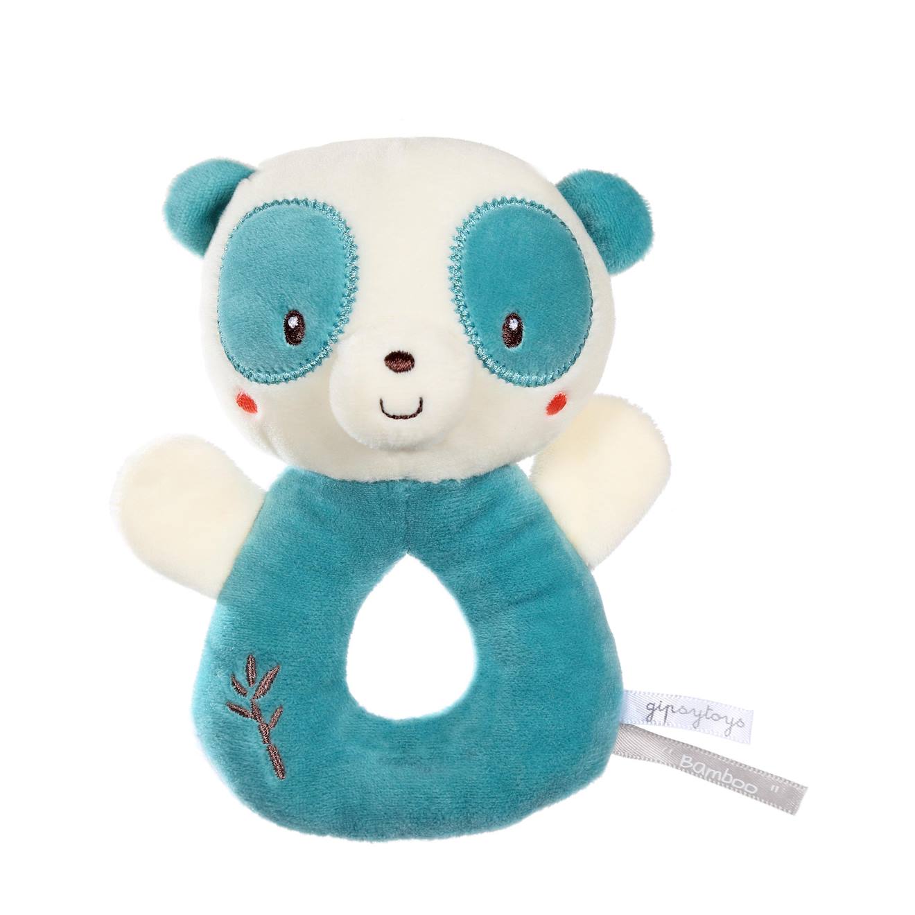 Hochet Bebe Bamboo - Panda - 14 Cm S/carte Bleu