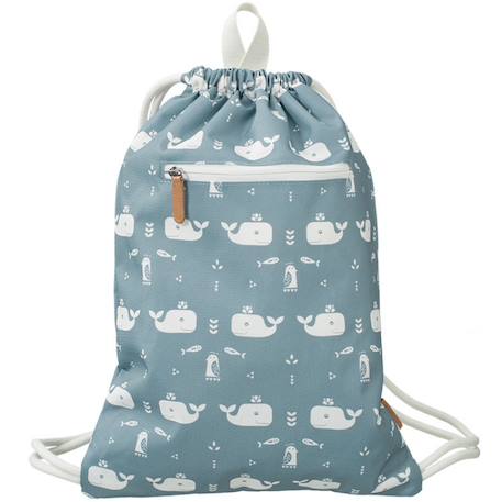 Garçon-Accessoires-Sac à ficelles baleine bleue