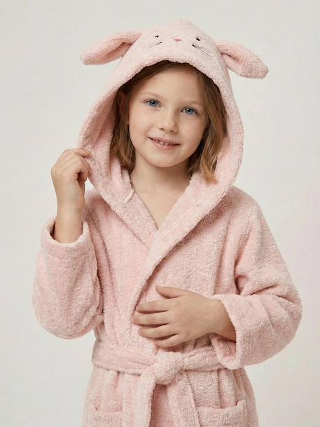 Fille-Peignoir enfant LAPIN coton recyclé personnalisable