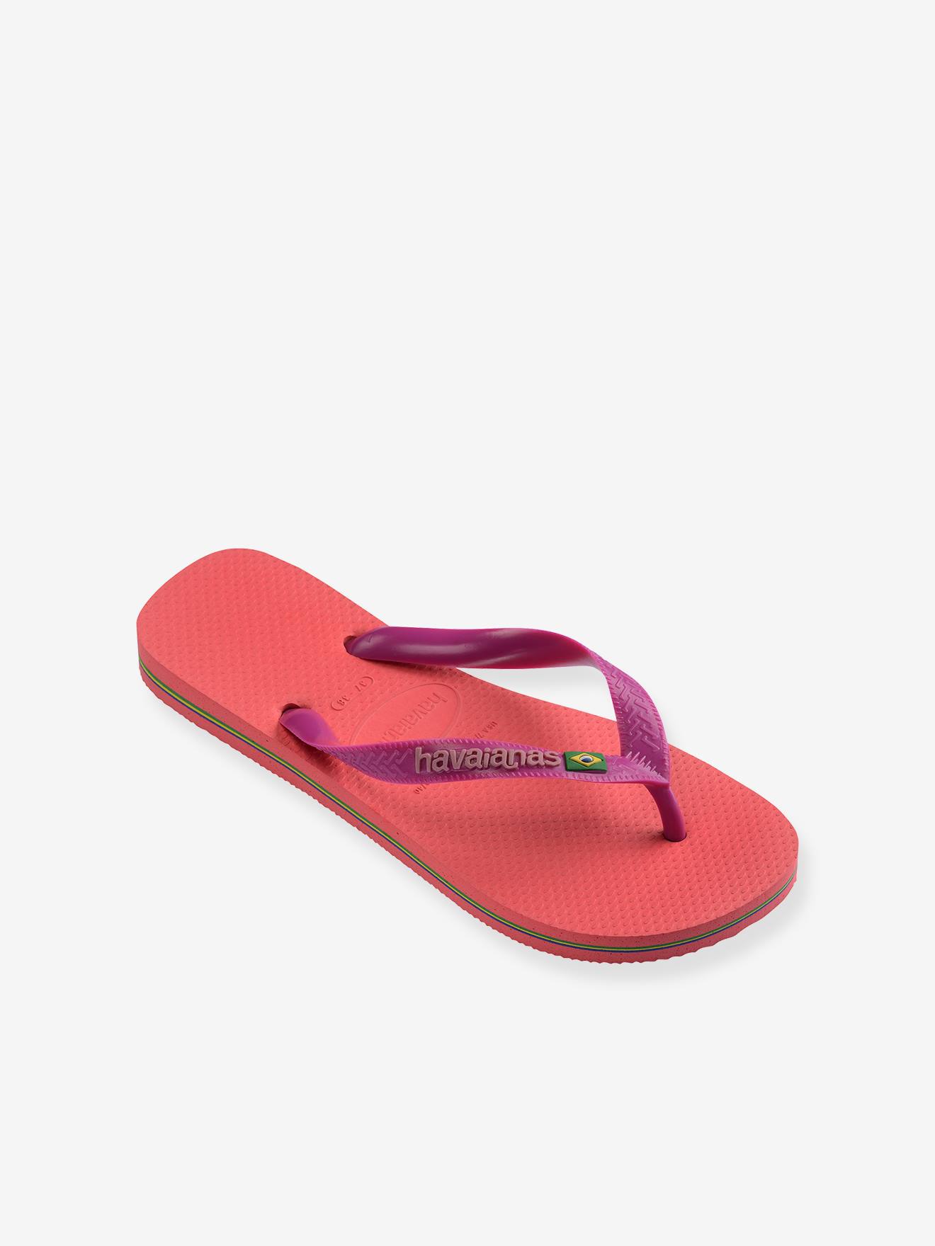 Tongs enfant Brasil logo HAVAÏANAS corail